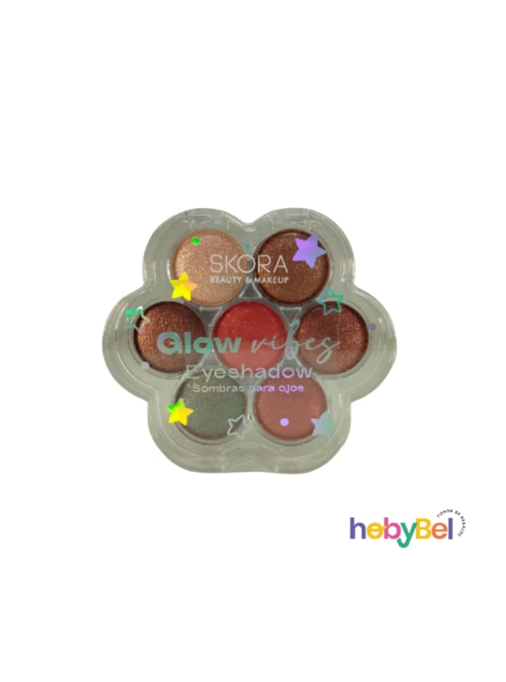 Sombras para ojos flor combinadas x6 tonos x1u (39563U)