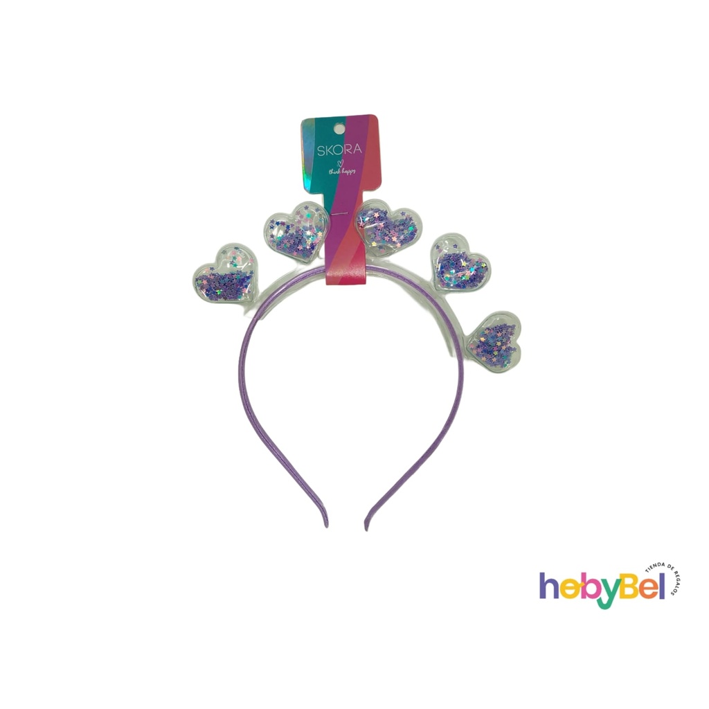 Vincha infantil plastico lentejuelas x1u (35077U)