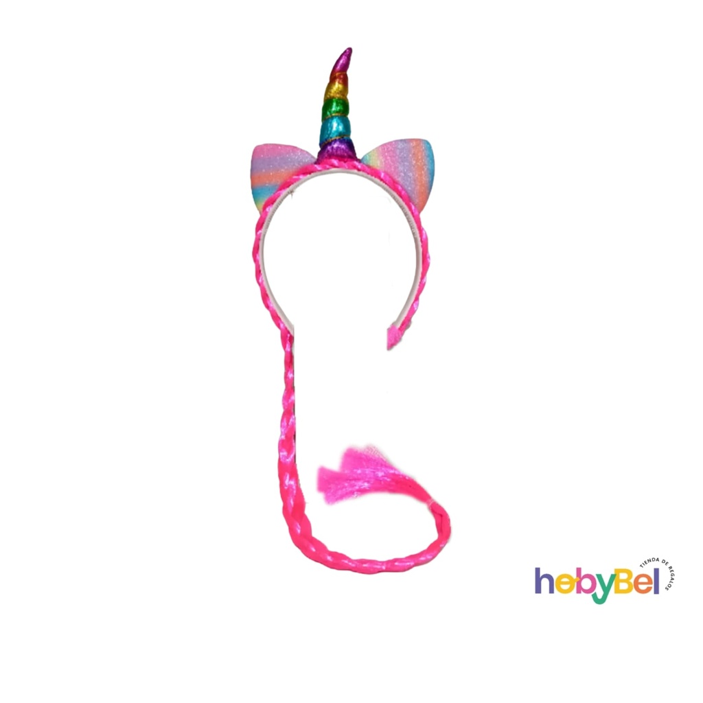 Vincha  unicornio con pelo x1u (31277U)