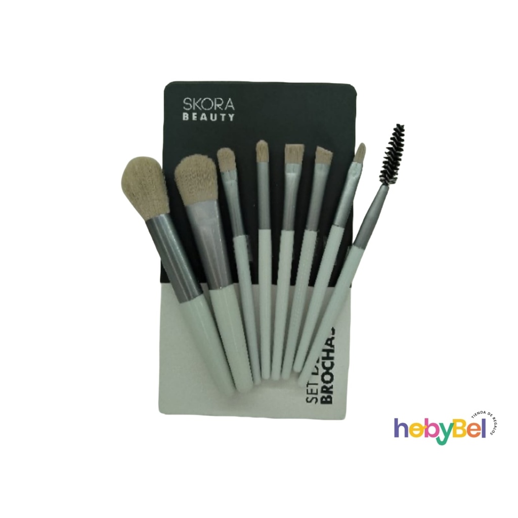 Set brocha maquillaje x8 - x1u (38861U)