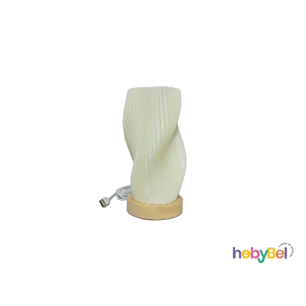 Lampara de noche base madera x1u (132458U)