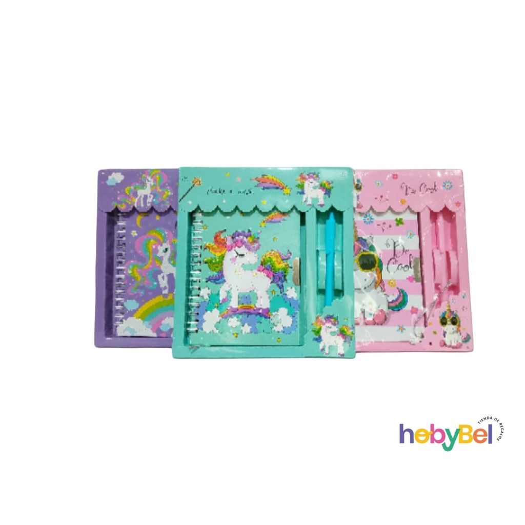 Libreta unicornio c/ lapicera x1u (132476U)