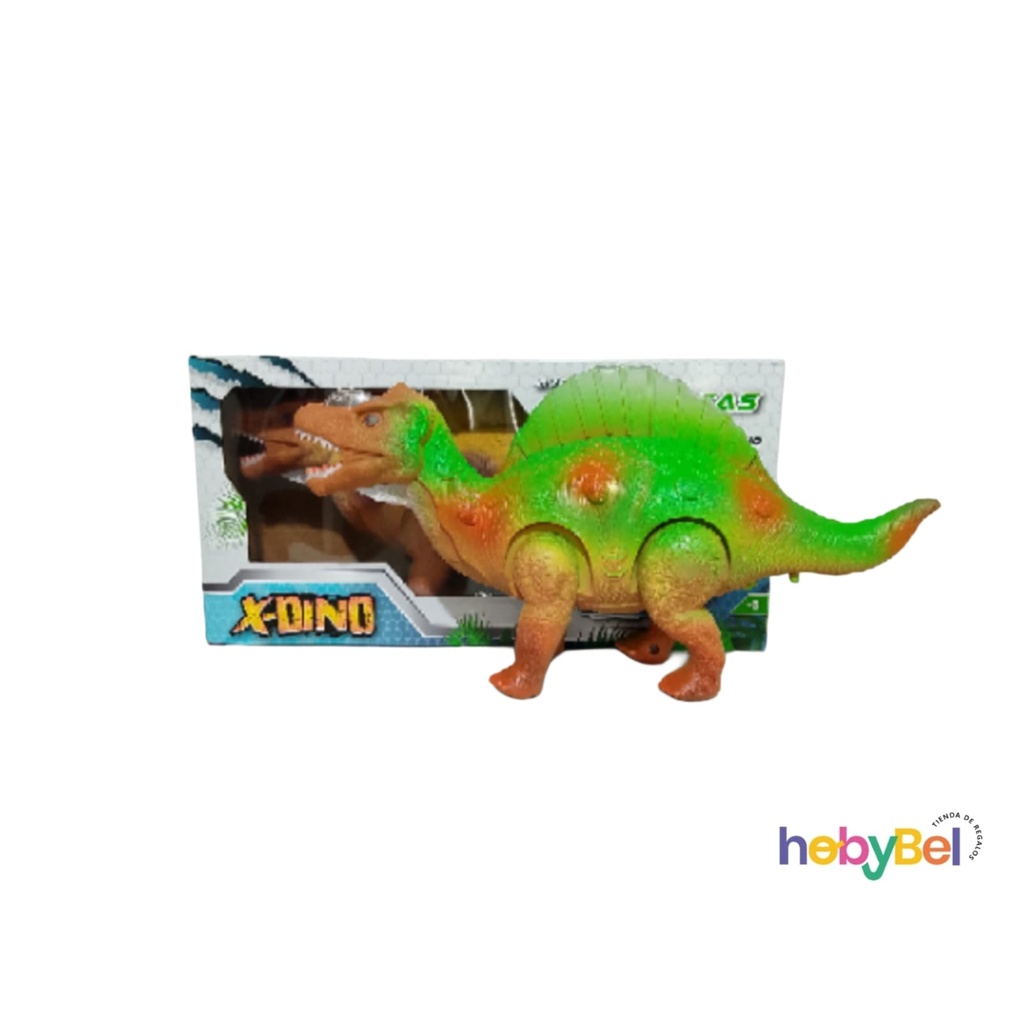 Dinosaurio en caja a pila x1u (131186U)