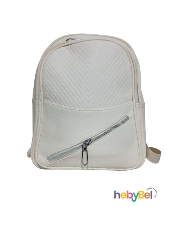 Mochila cuero Simil triple cierre x1u (132374U)