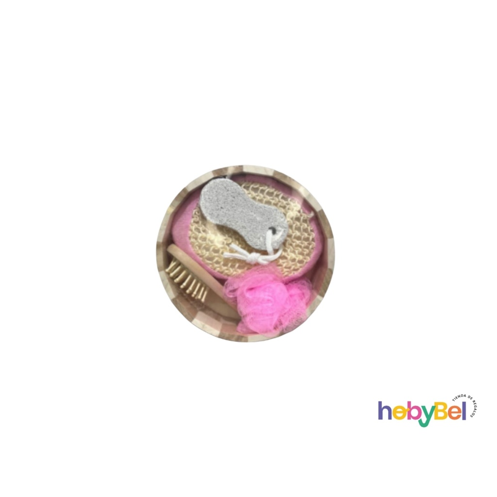 Set baño c/ canasto redondo x1u (132582U)