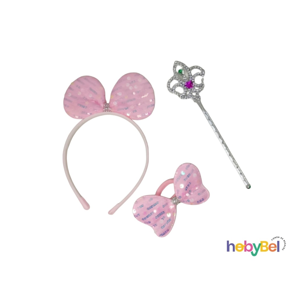 Set para pelo c/ varita, vincha y coleros (132798U)