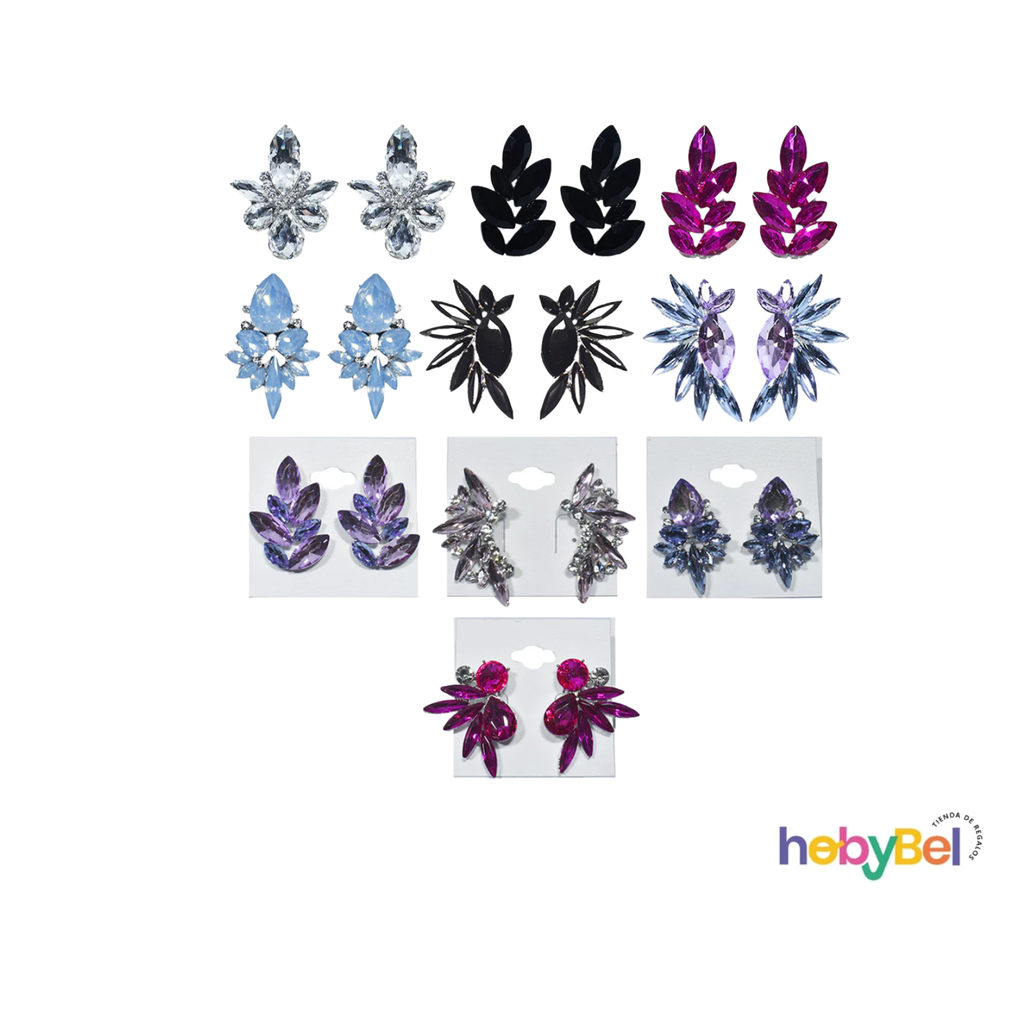 Aros c/ piedras x1u (00316U)