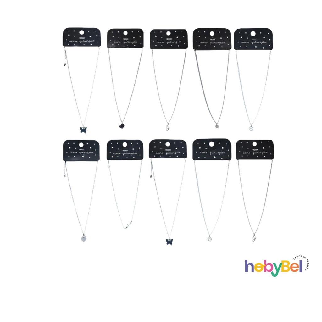 Collar acero quirúrgico plateado x1u (9102700U)