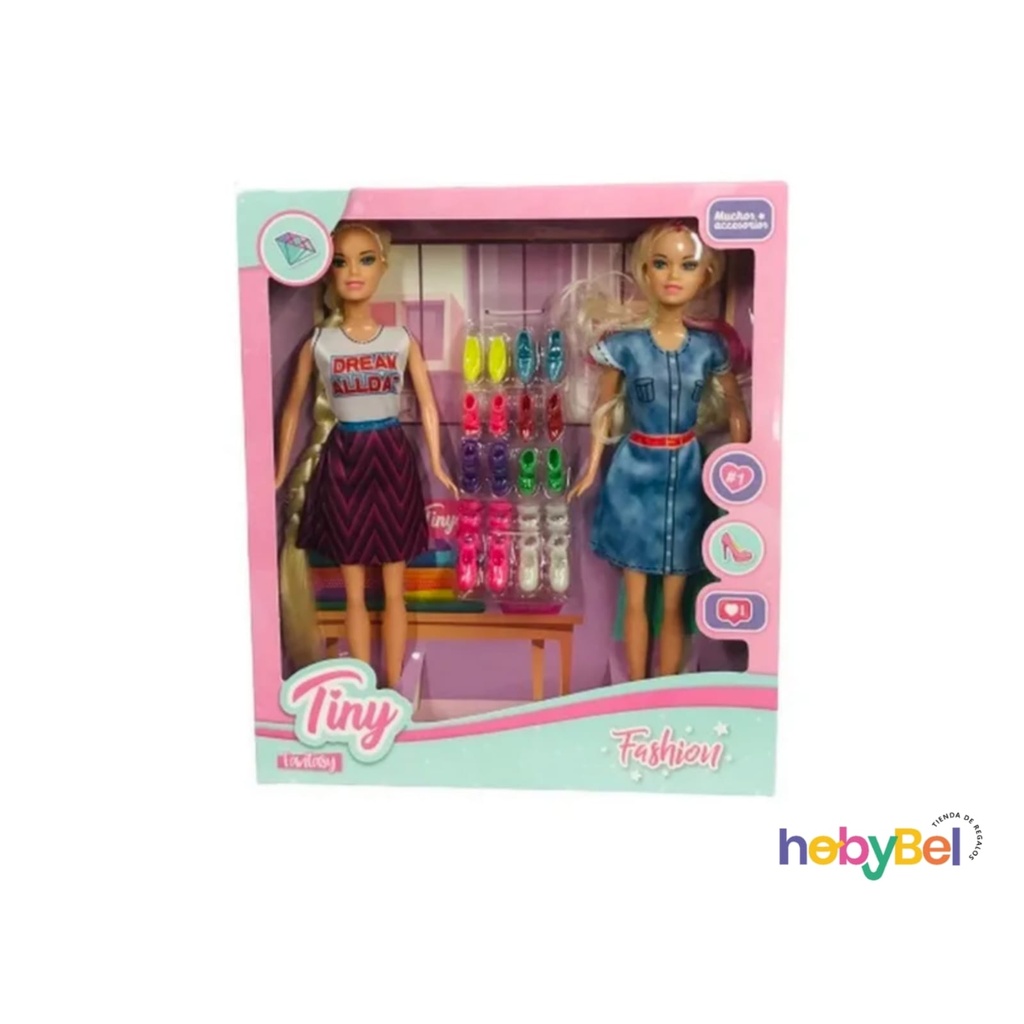 Muñeca Tiny y su hermana en caja x1u (114992U)