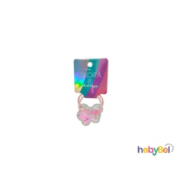 [38742] Gomita moño transparente x1u (38742U)