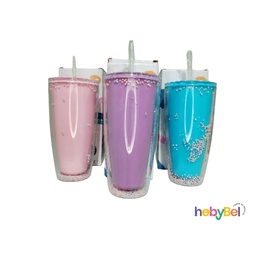 [YH80-60] Vaso 760ml Colores lisos c/ bolitas x1u (YH80-60U)