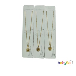 [126770] Collar acero dorado Mariposa x1u (126770U)
