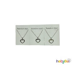 [126751] Collar acero corazón x1u (126751U)