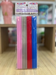 [6010] Set 12 Sorbetes Reutilizables Color x1u (6010U)